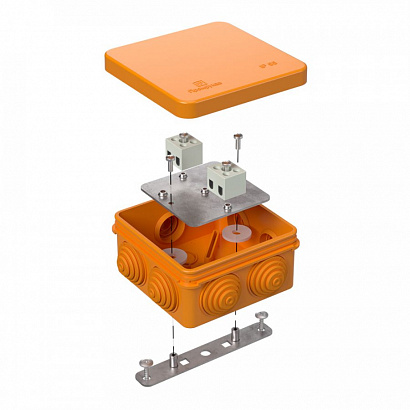 Коробка огнестойкая для о/п 40-0210-FR2.5-4 Е15-Е120 RAL2004 80х80х40 (44 шт/кор) Промрукав   окл Коробка огнестойкая для о/п 40-0210-FR2.5-4 Е15-Е120 RAL2004 80х80х40 Промрукав