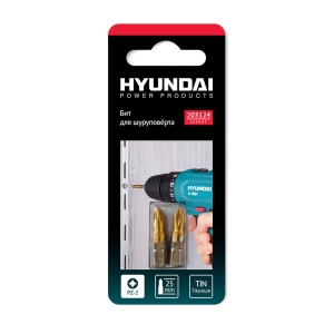 203124_Биты_для_шуруповертов_HYUNDAI_PZ-2_25mm_TIN_2шт